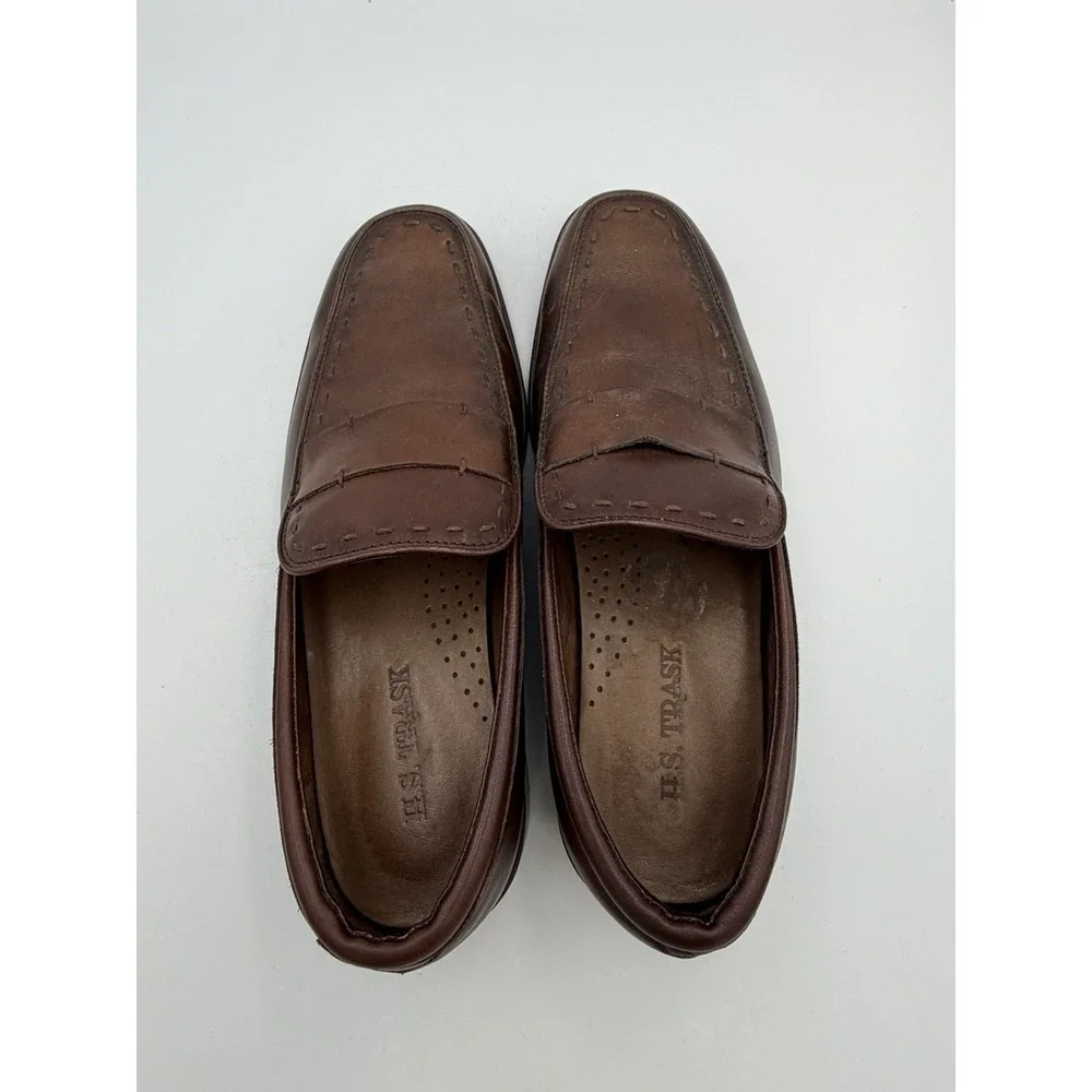 H.S. Trask Choteau Loafer Brown Leather Penny Loafers Men's Size 8M